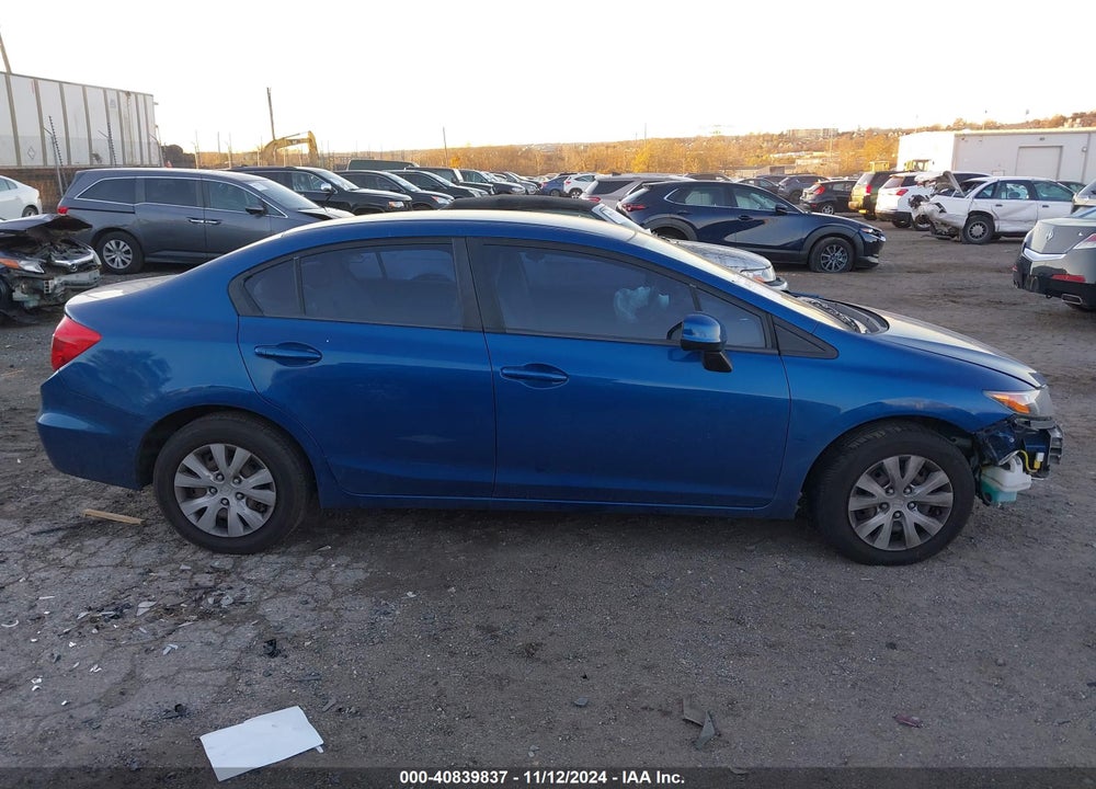 2012 HONDA CIVIC LX VIN: 19XFB2F50CE362960