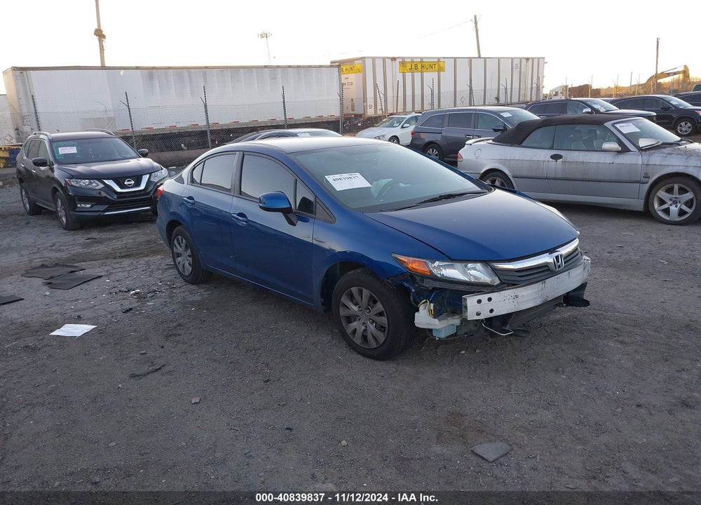 2012 HONDA CIVIC LX VIN: 19XFB2F50CE362960