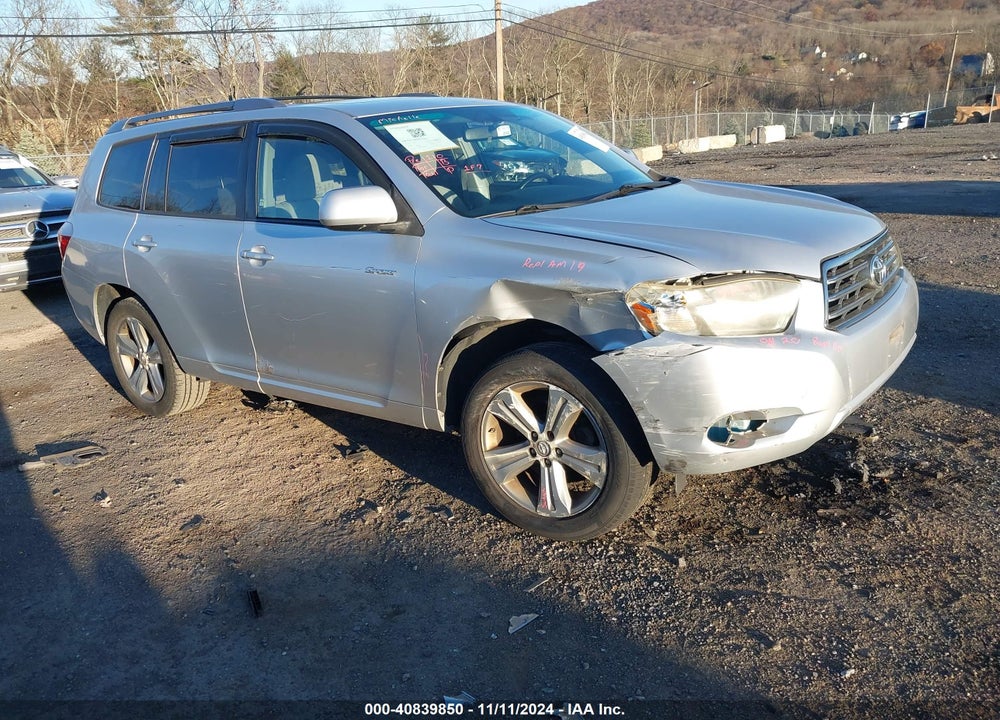 2008 TOYOTA HIGHLANDER SPORT VIN: JTEES43AX82108505