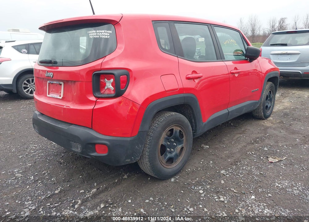 2017 JEEP RENEGADE SPORT FWD VIN: ZACCJAAB0HPF88214