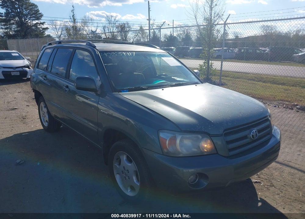 2005 TOYOTA HIGHLANDER LIMITED V6 VIN: JTEDP21A550071245