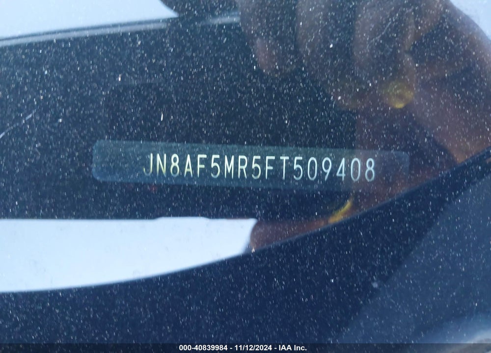 2015 NISSAN JUKE NISMO/S/SL/SV VIN: JN8AF5MR5FT509408