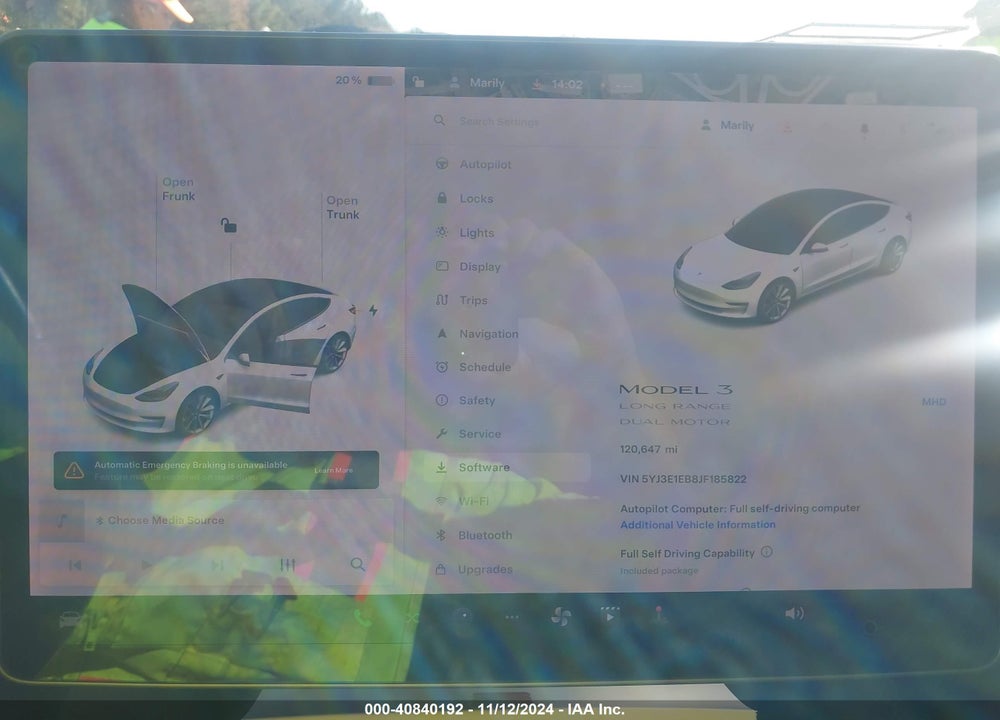 2018 TESLA MODEL 3 LONG RANGE/PERFORMANCE VIN: 5YJ3E1EB8JF185822