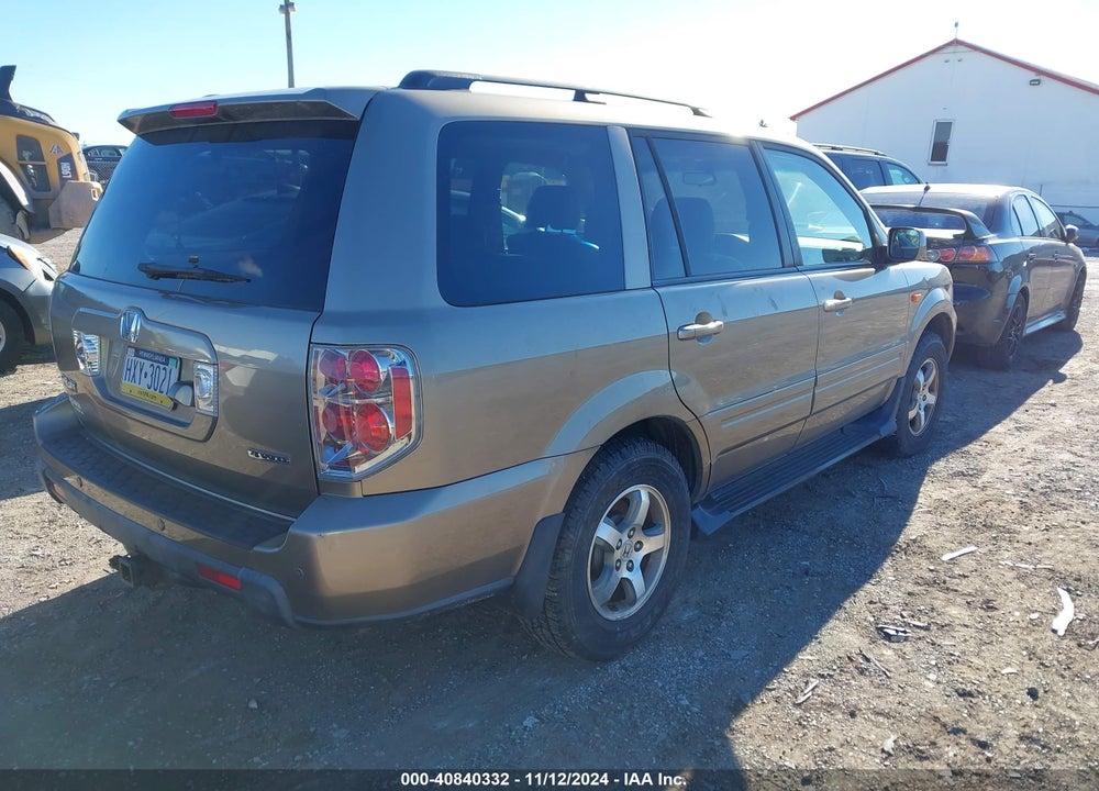 2008 HONDA PILOT EX-L VIN: 5FNYF18798B050207