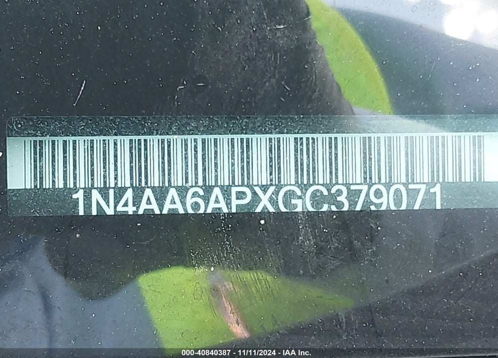 2016 NISSAN MAXIMA 3.5 SL VIN: 1N4AA6APXGC379071