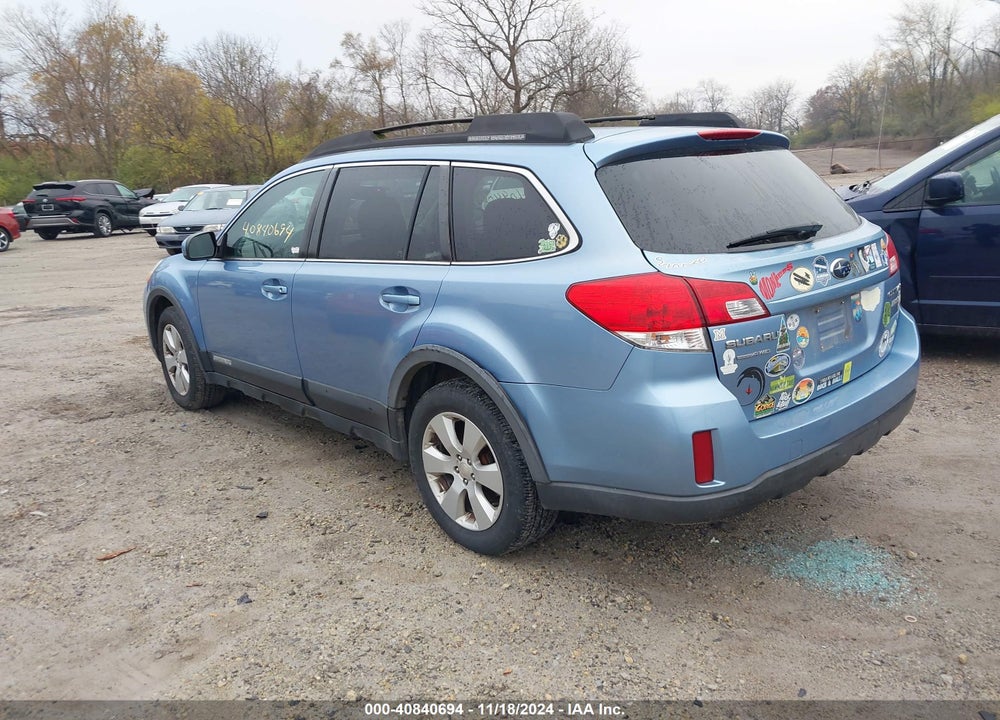 2011 SUBARU OUTBACK 2.5I PREMIUM VIN: 4S4BRBCC3B3387012