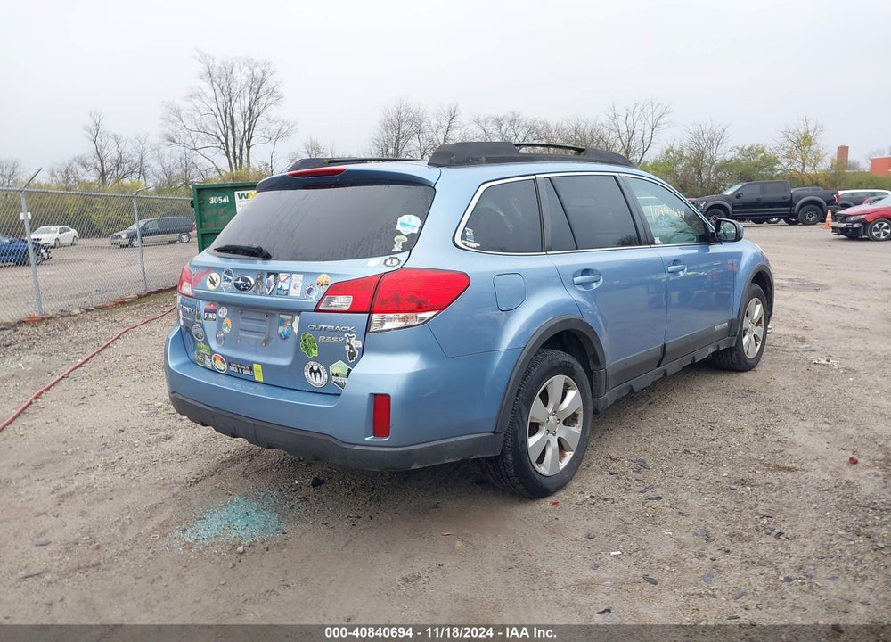 2011 SUBARU OUTBACK 2.5I PREMIUM VIN: 4S4BRBCC3B3387012