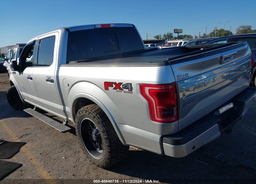2017 FORD F-150 PLATINUM VIN: 1FTEW1EF2HFA33498
