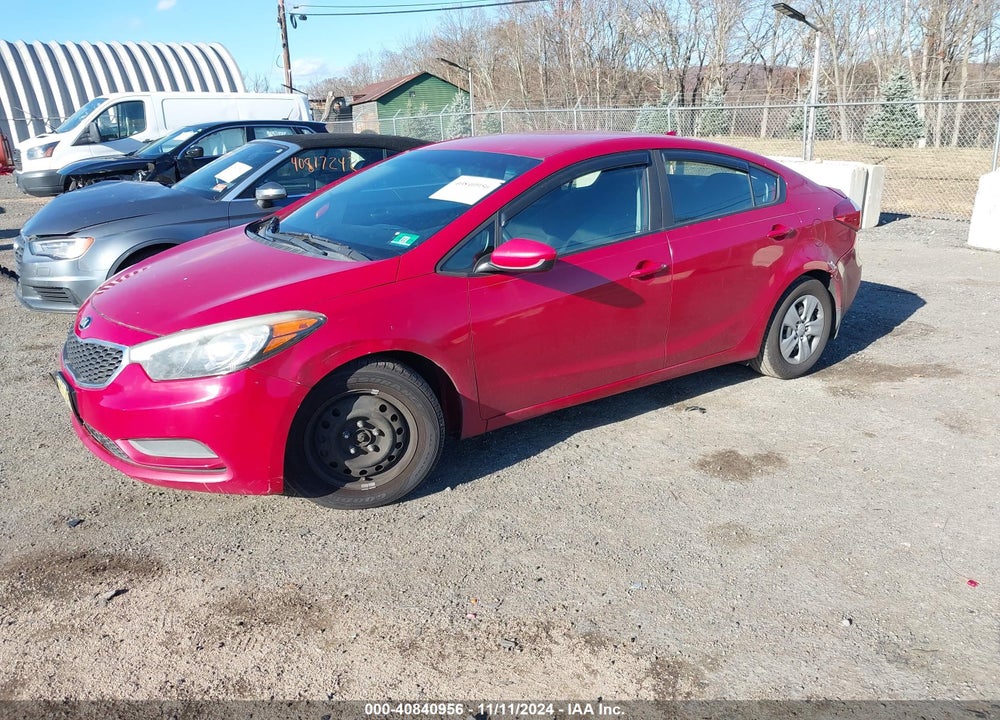 2016 KIA FORTE LX VIN: KNAFK4A62G5600947