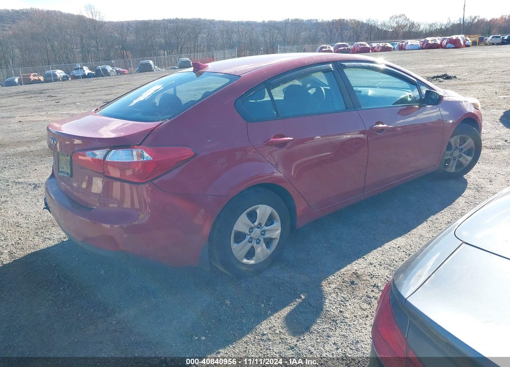 2016 KIA FORTE LX VIN: KNAFK4A62G5600947