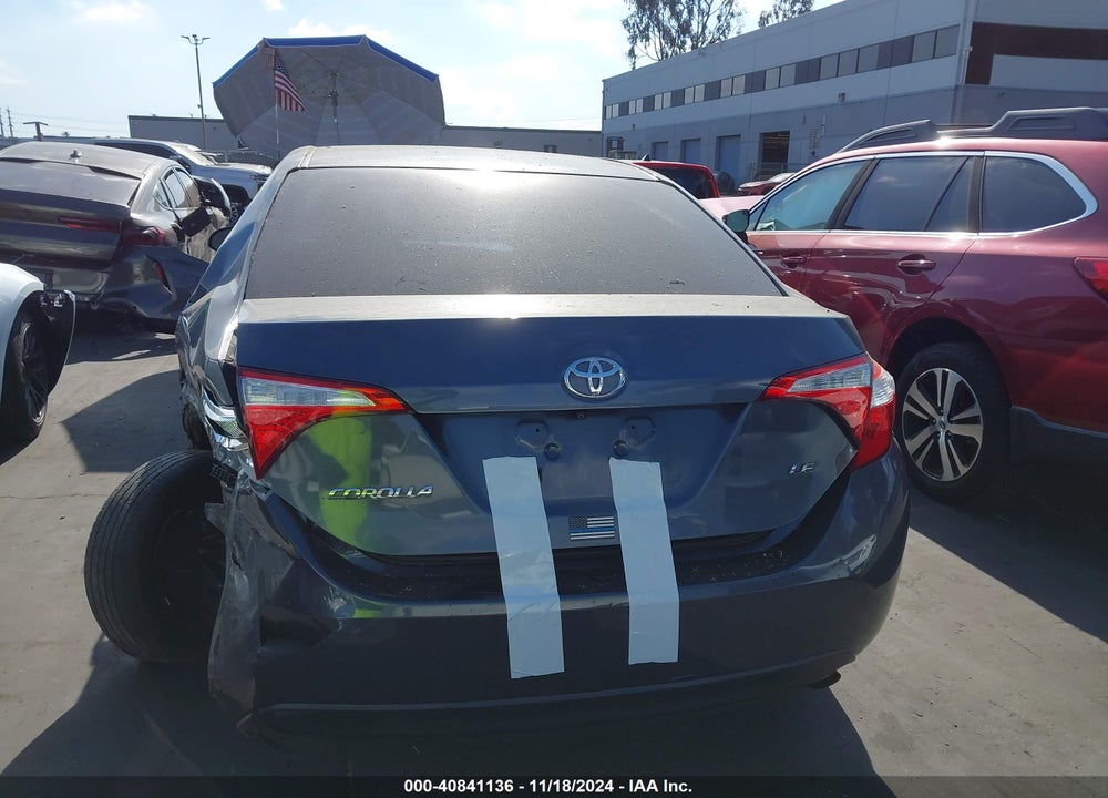2016 TOYOTA COROLLA VIN: 5YFBURHE9GP433589