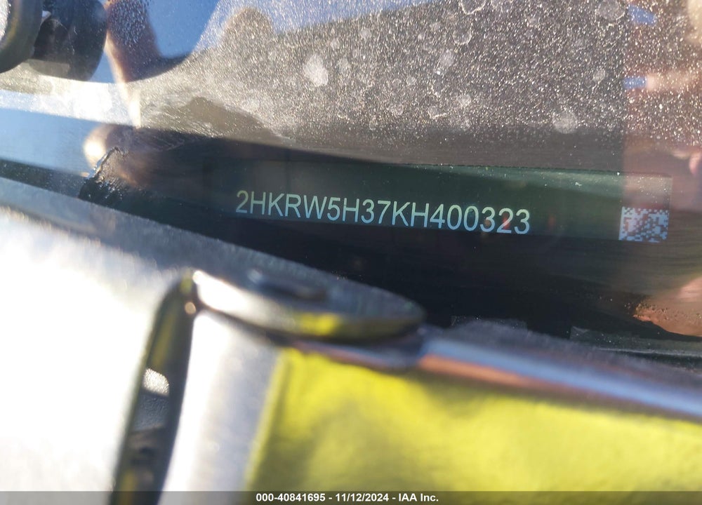 2019 HONDA CR-V VIN: 2HKRW5H37KH400323