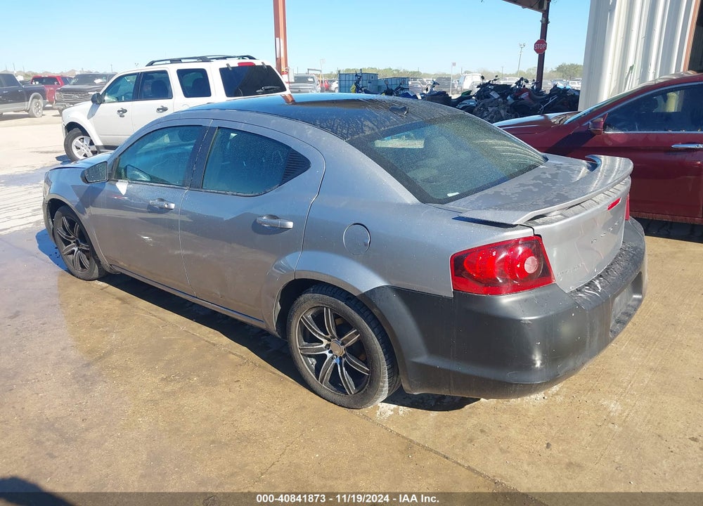 2013 DODGE AVENGER SE V6 VIN: 1C3CDZAGXDN587371
