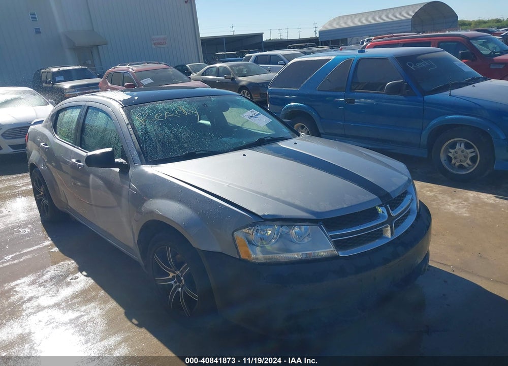 2013 DODGE AVENGER SE V6 VIN: 1C3CDZAGXDN587371