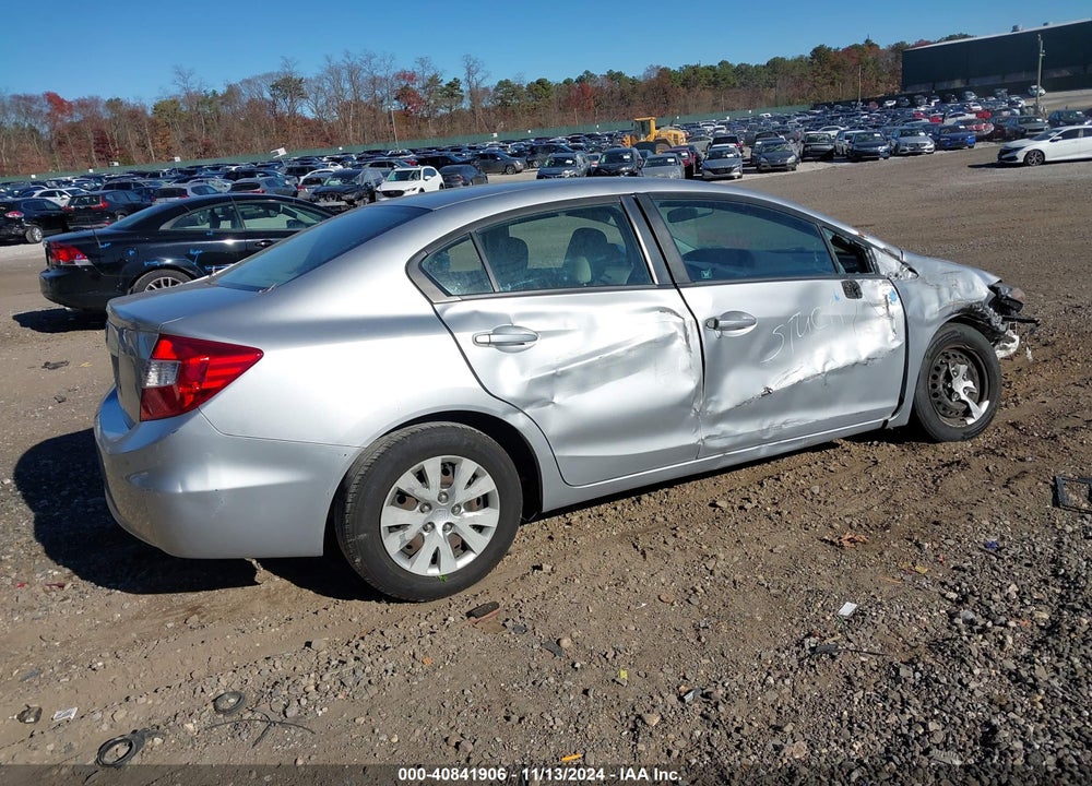 2012 HONDA CIVIC LX VIN: 19XFB2F54CE341318