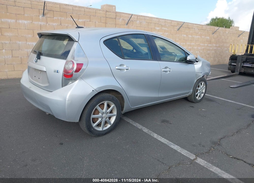 2012 TOYOTA PRIUS C FOUR VIN: JTDKDTB37C1012943