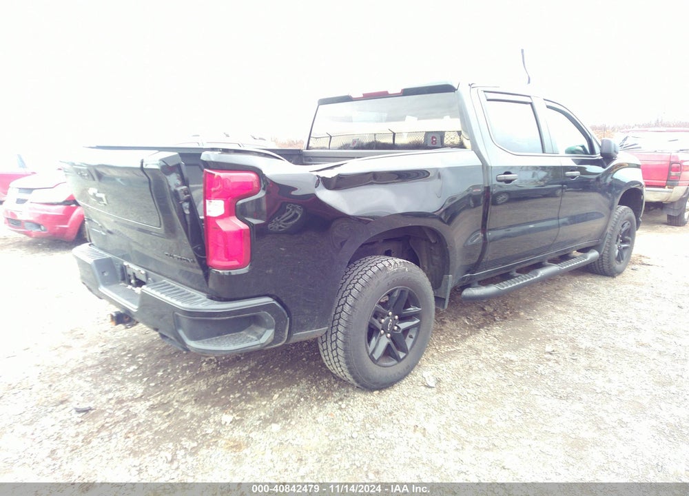 2021 CHEVROLET SILVERADO 1500 4WD SHORT BED CUSTOM TRAIL BOSS VIN: 3GCPYCEF9MG355093