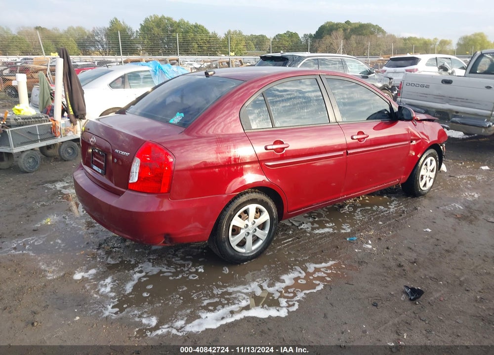 2009 HYUNDAI ACCENT GLS VIN: KMHCN46C89U290478