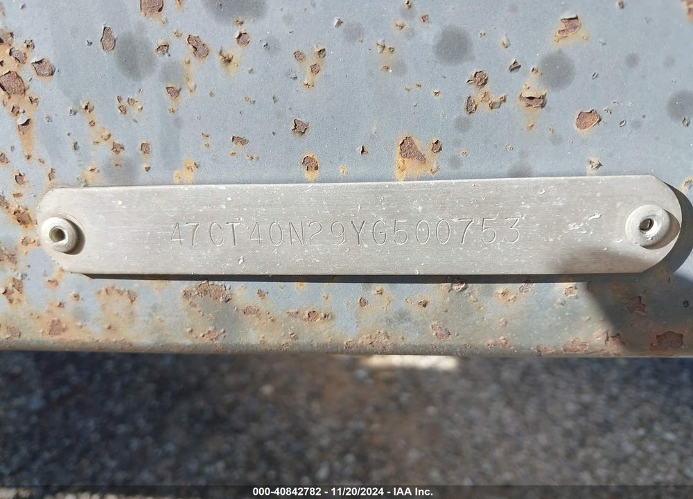 2000 DUTCHMEN OTHER VIN: 47CT40N29YG500753