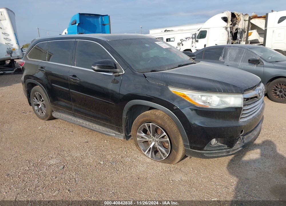 2016 TOYOTA HIGHLANDER XLE V6 VIN: 5TDKKRFH8GS186897