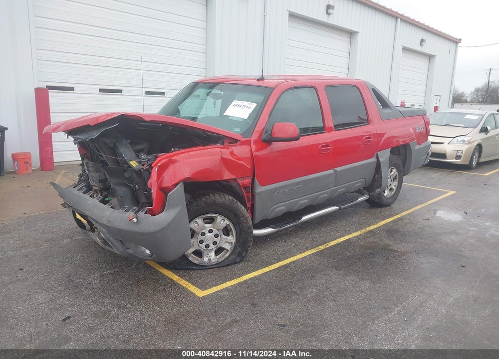 2002 CHEVROLET AVALANCHE 1500 VIN: 3GNEK13T32G349140