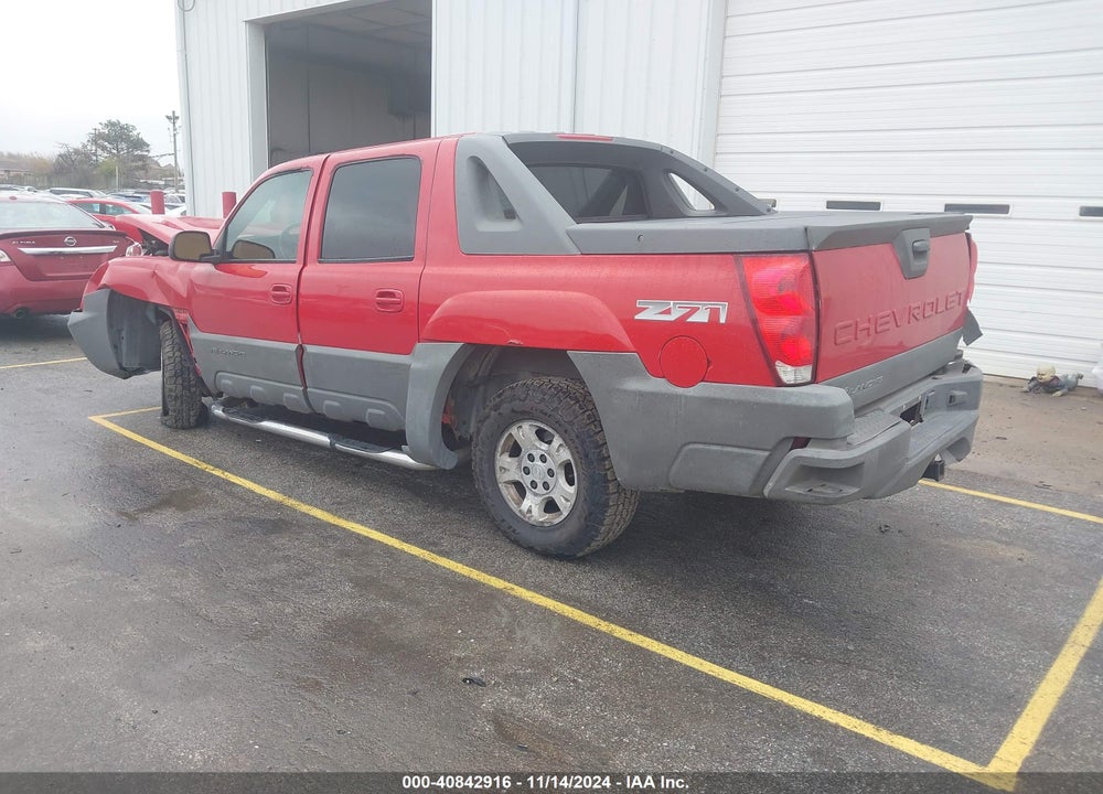 2002 CHEVROLET AVALANCHE 1500 VIN: 3GNEK13T32G349140