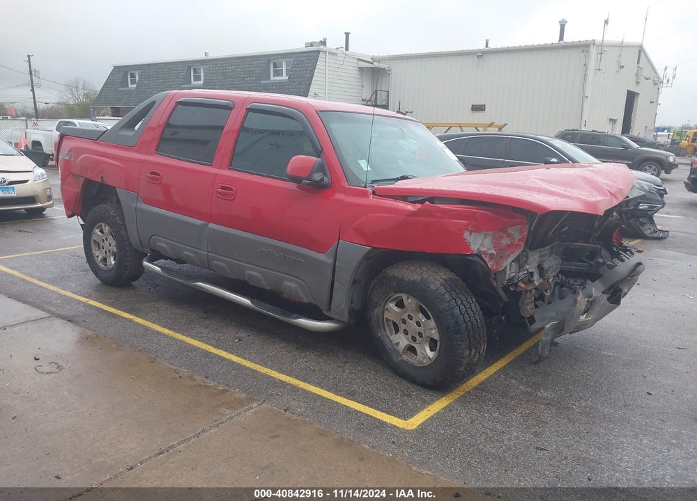2002 CHEVROLET AVALANCHE 1500 VIN: 3GNEK13T32G349140