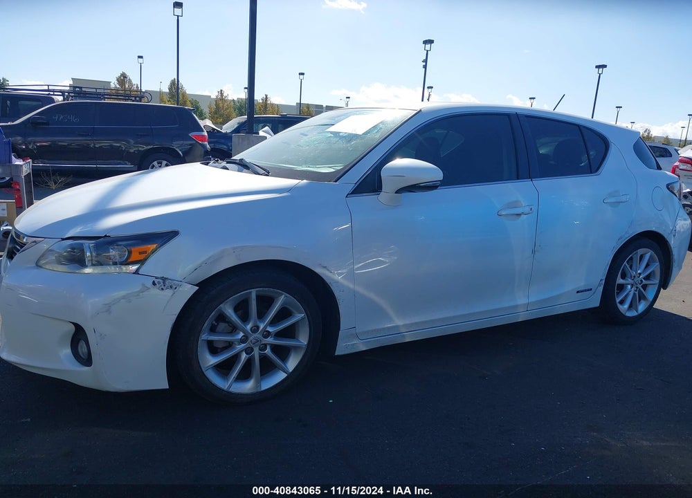 2012 LEXUS CT 200H PREMIUM VIN: JTHKD5BH4C2075904
