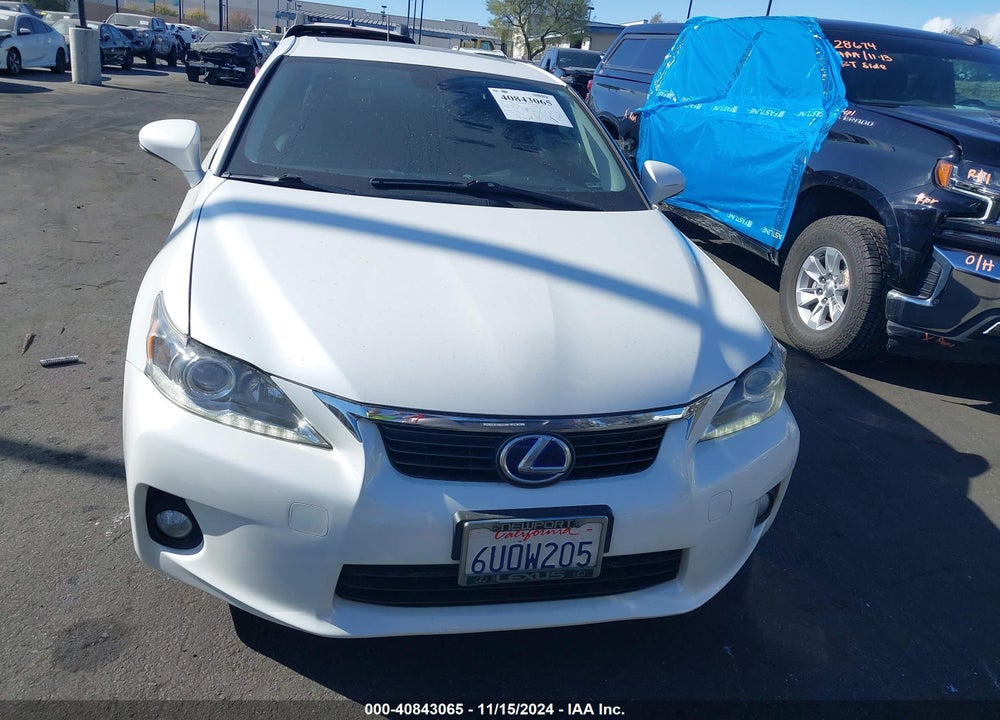 2012 LEXUS CT 200H PREMIUM VIN: JTHKD5BH4C2075904
