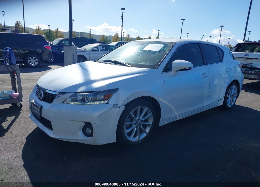 2012 LEXUS CT 200H PREMIUM VIN: JTHKD5BH4C2075904