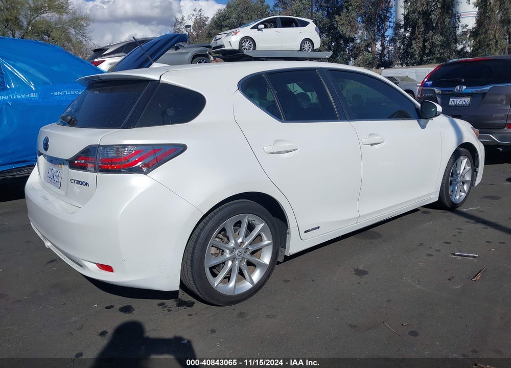2012 LEXUS CT 200H PREMIUM VIN: JTHKD5BH4C2075904