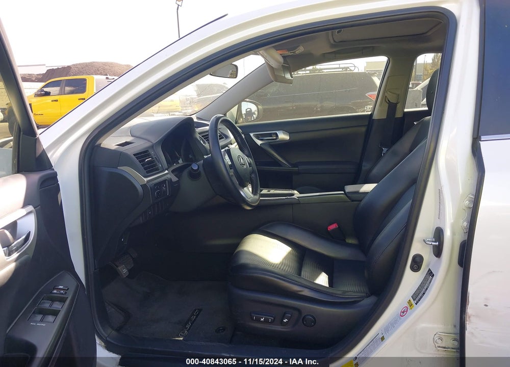 2012 LEXUS CT 200H PREMIUM VIN: JTHKD5BH4C2075904