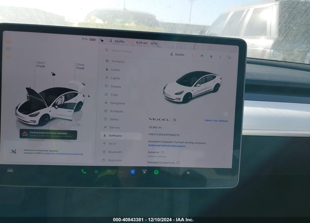 2023 TESLA MODEL 3 REAR-WHEEL DRIVE VIN: 5YJ3E1EA7PF582275