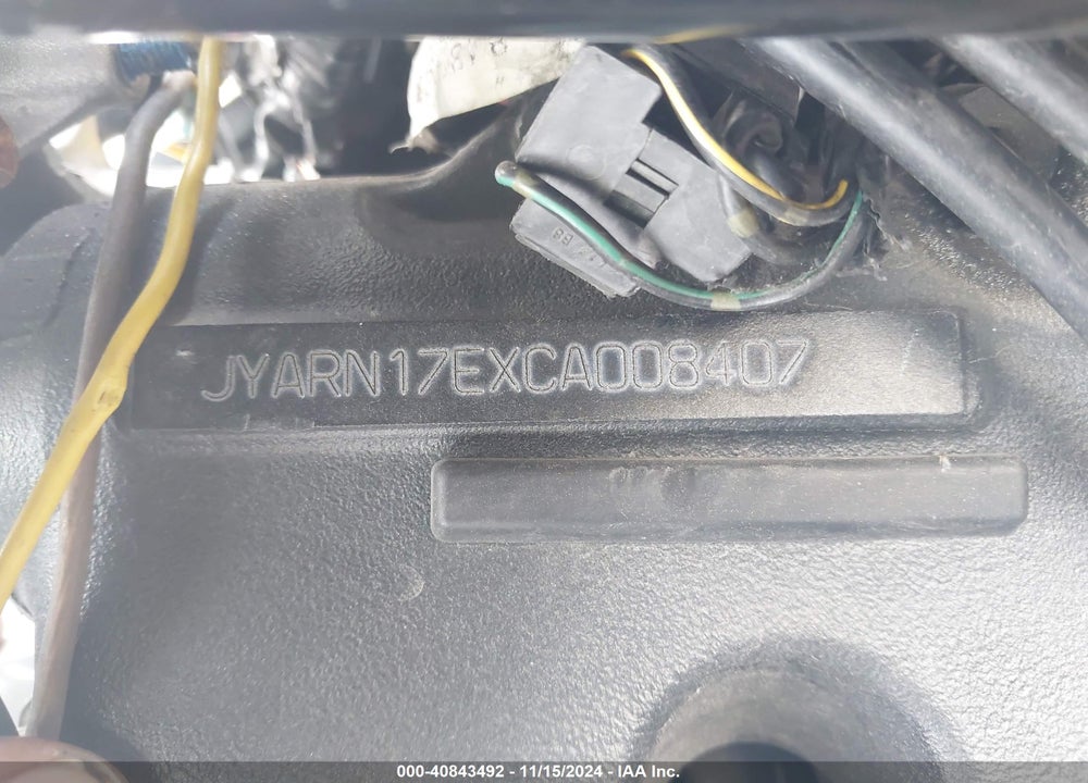 2012 YAMAHA FZ1 S VIN: JYARN17EXCA008407