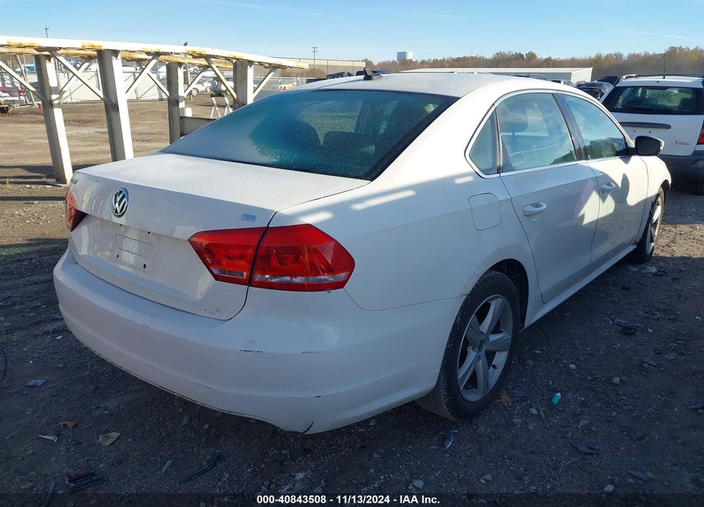 2013 VOLKSWAGEN PASSAT VIN: 1VWBP7A30DC100297