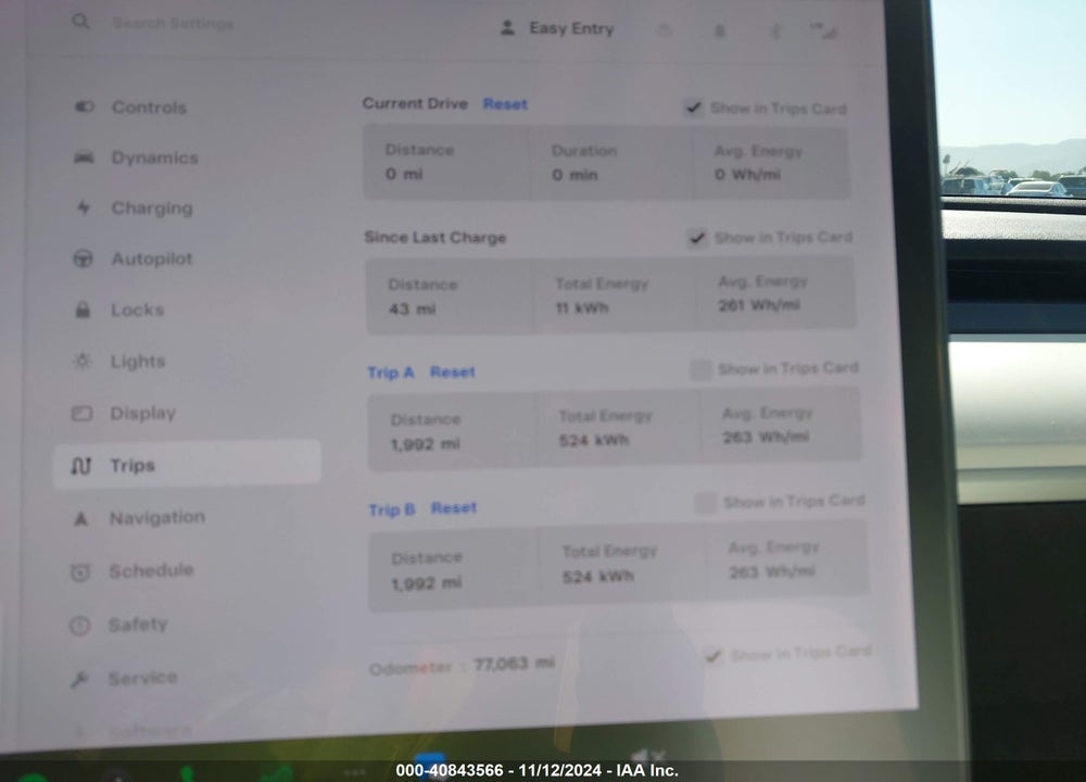 2019 TESLA MODEL 3 LONG RANGE/PERFORMANCE VIN: 5YJ3E1EB6KF192379