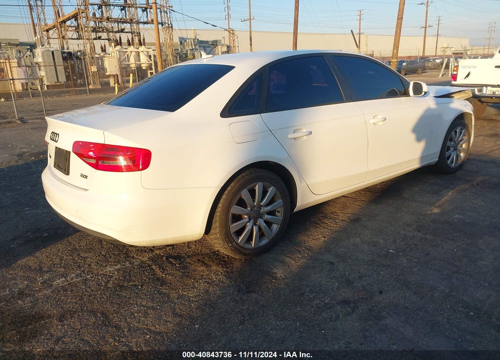 2013 AUDI A4 2.0T PREMIUM VIN: WAUAFAFL7DN044948