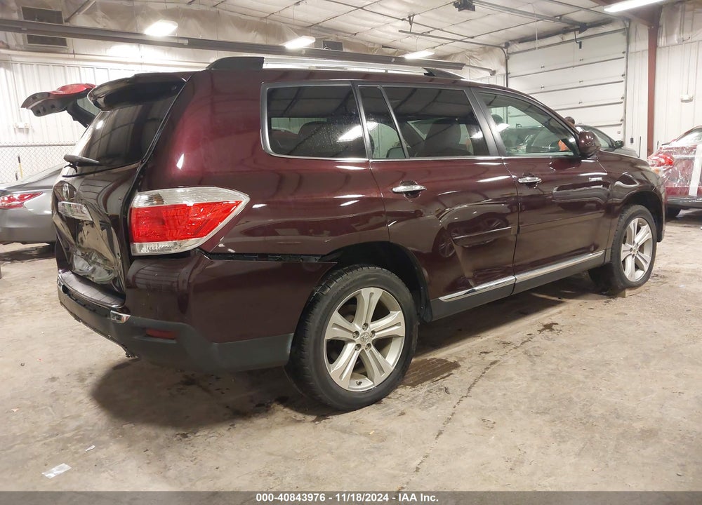 2012 TOYOTA HIGHLANDER LIMITED V6 VIN: 5TDDK3EHXCS141249