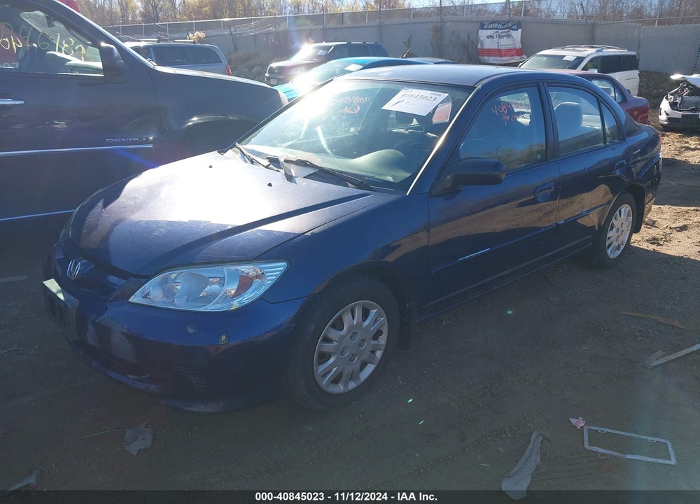 2005 HONDA CIVIC LX VIN: 2HGES16545H517363