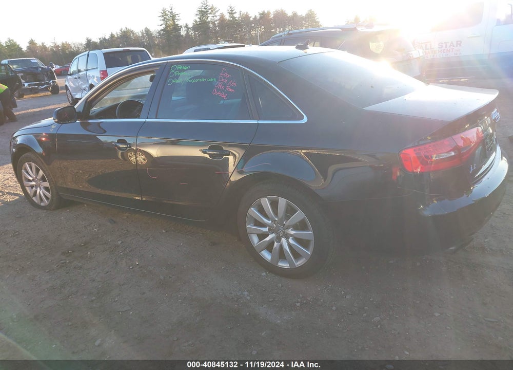 2013 AUDI A4 2.0T PREMIUM VIN: WAUBFAFL4DN036827