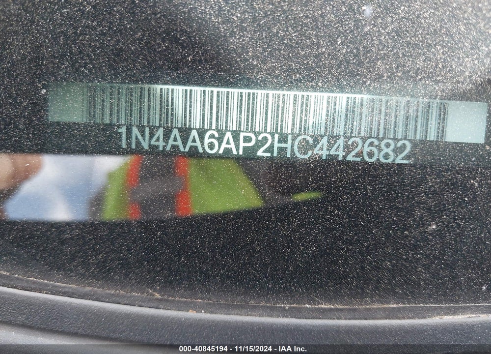 2017 NISSAN MAXIMA 3.5 S VIN: 1N4AA6AP2HC442682