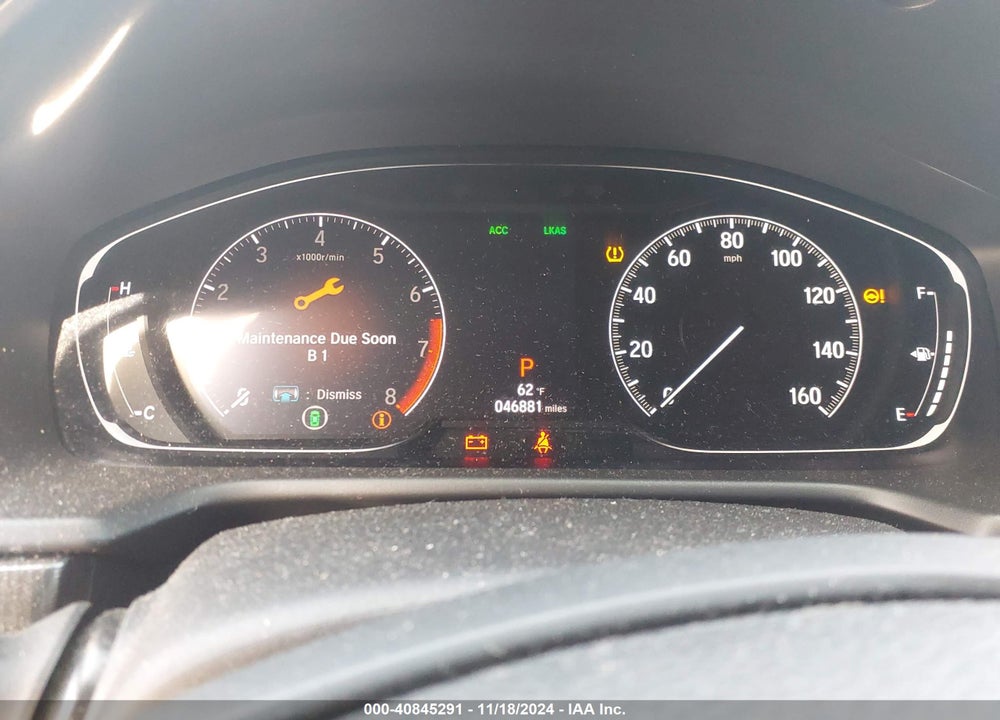 2019 HONDA ACCORD SPORT VIN: 1HGCV1F36KA126237