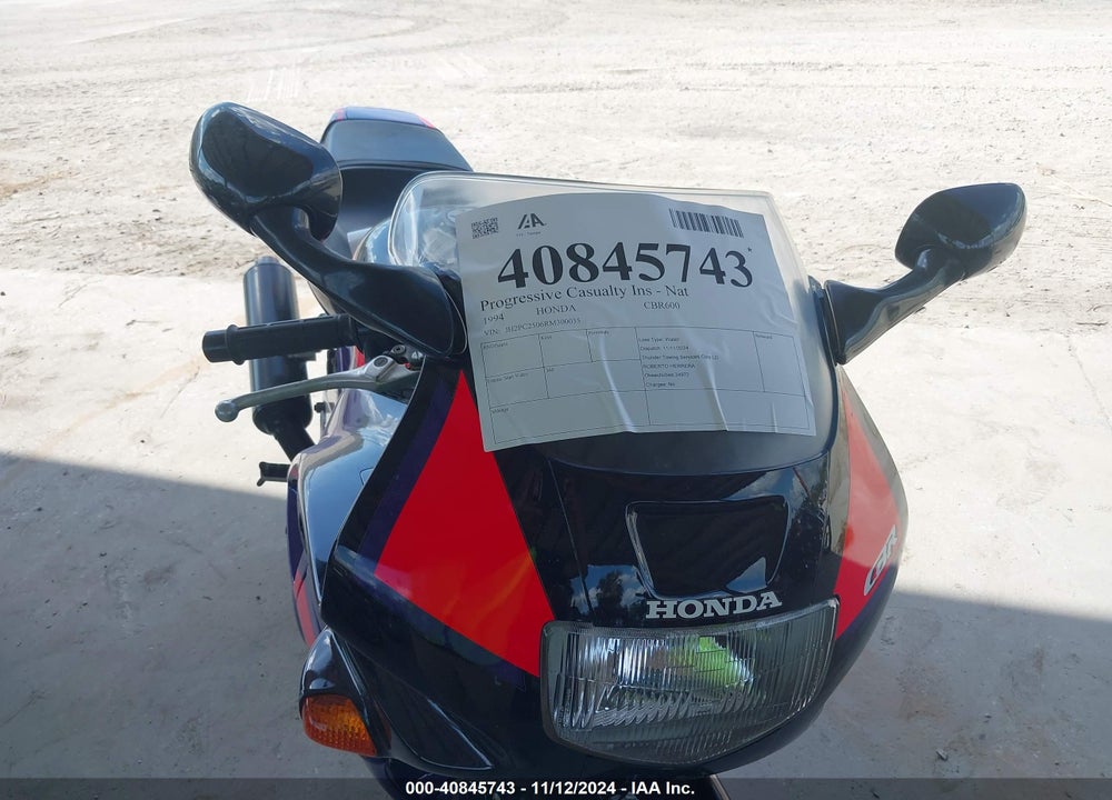 1994 HONDA CBR600 F2 VIN: JH2PC2506RM300035