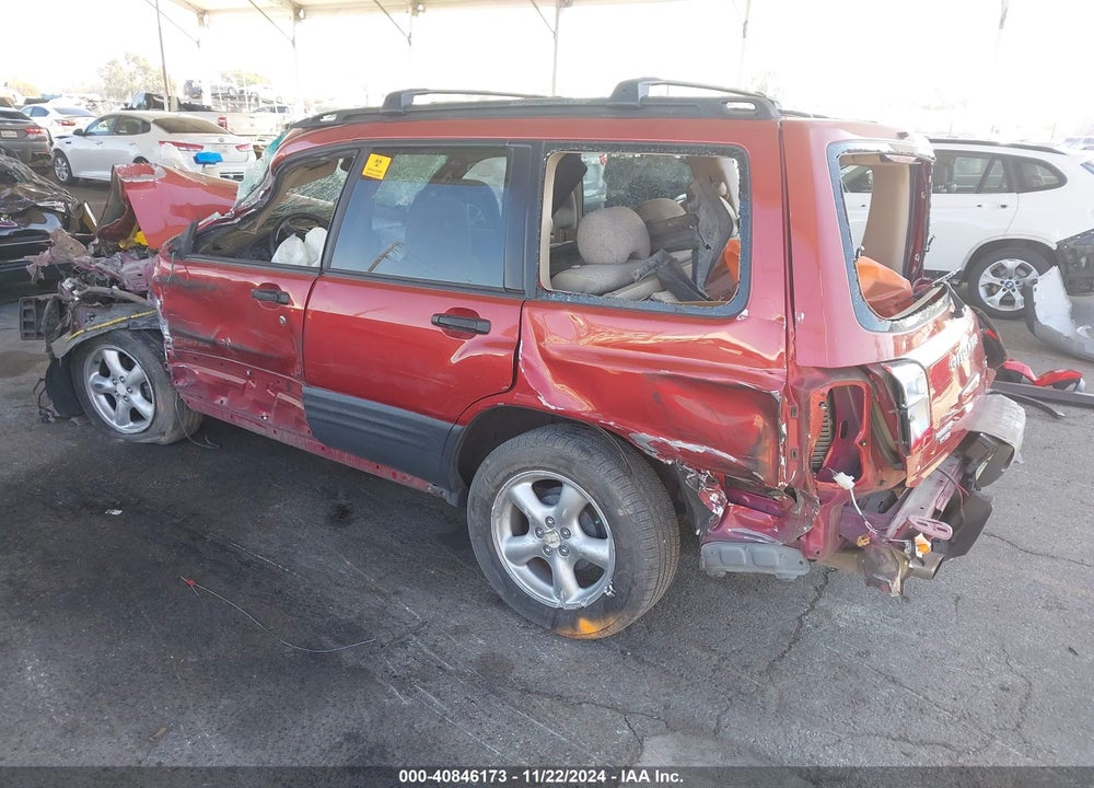 2002 SUBARU FORESTER L VIN: JF1SF63522H745960