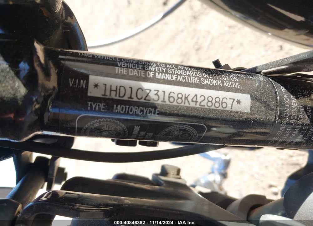 2008 HARLEY-DAVIDSON XL1200 N VIN: 1HD1CZ3168K428867
