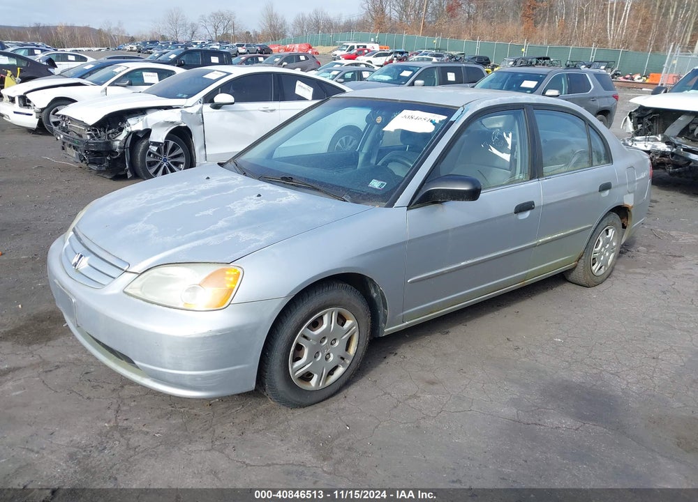 2001 HONDA CIVIC LX VIN: 2HGES165X1H570935