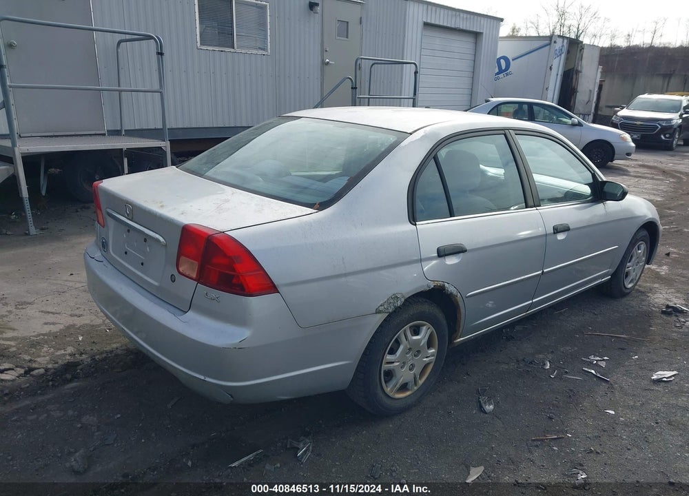 2001 HONDA CIVIC LX VIN: 2HGES165X1H570935