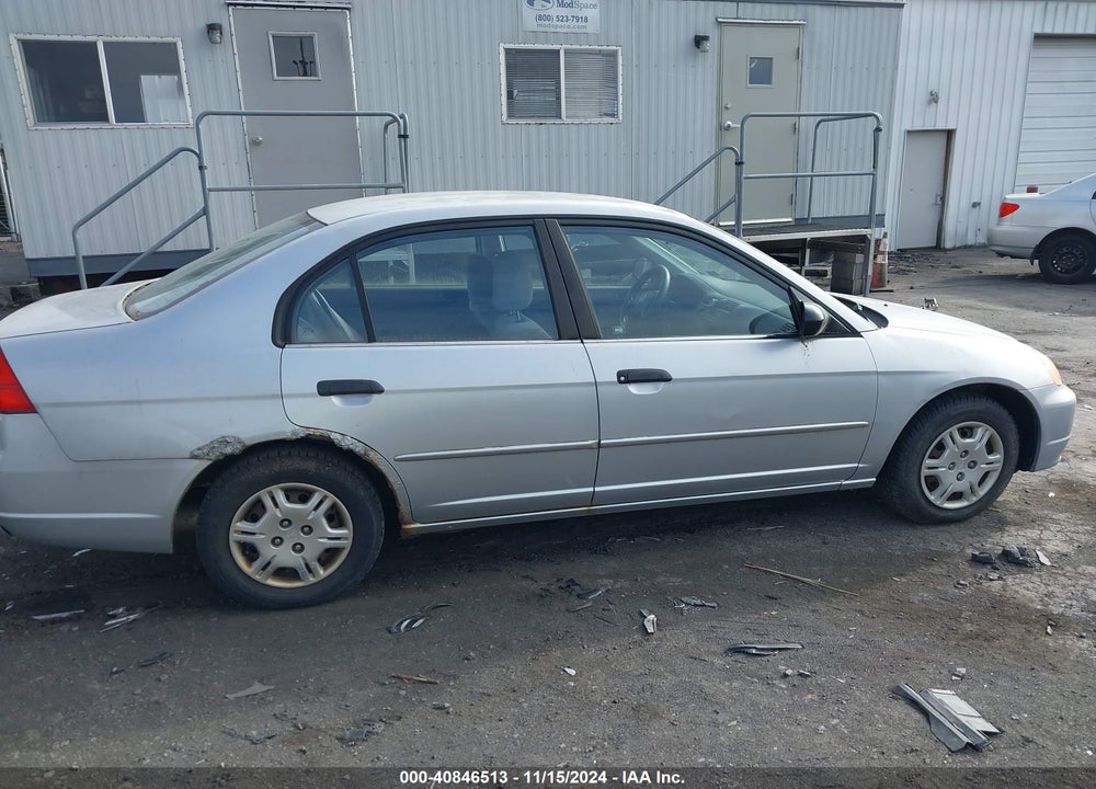 2001 HONDA CIVIC LX VIN: 2HGES165X1H570935