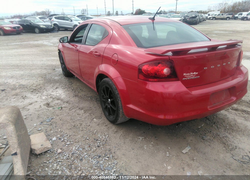 2012 DODGE AVENGER SXT PLUS VIN: 1C3CDZEG3CN329668