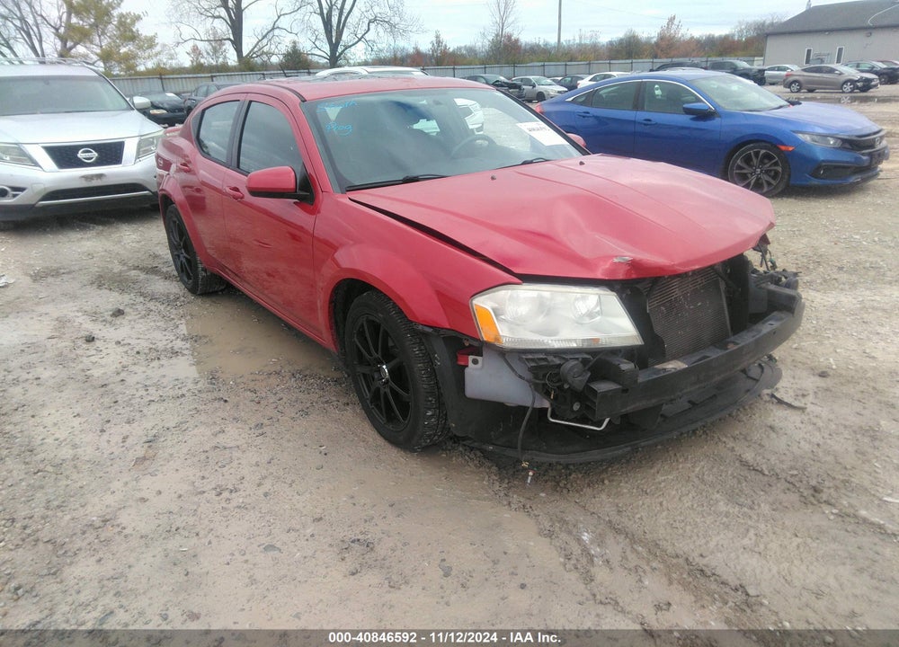 2012 DODGE AVENGER SXT PLUS VIN: 1C3CDZEG3CN329668